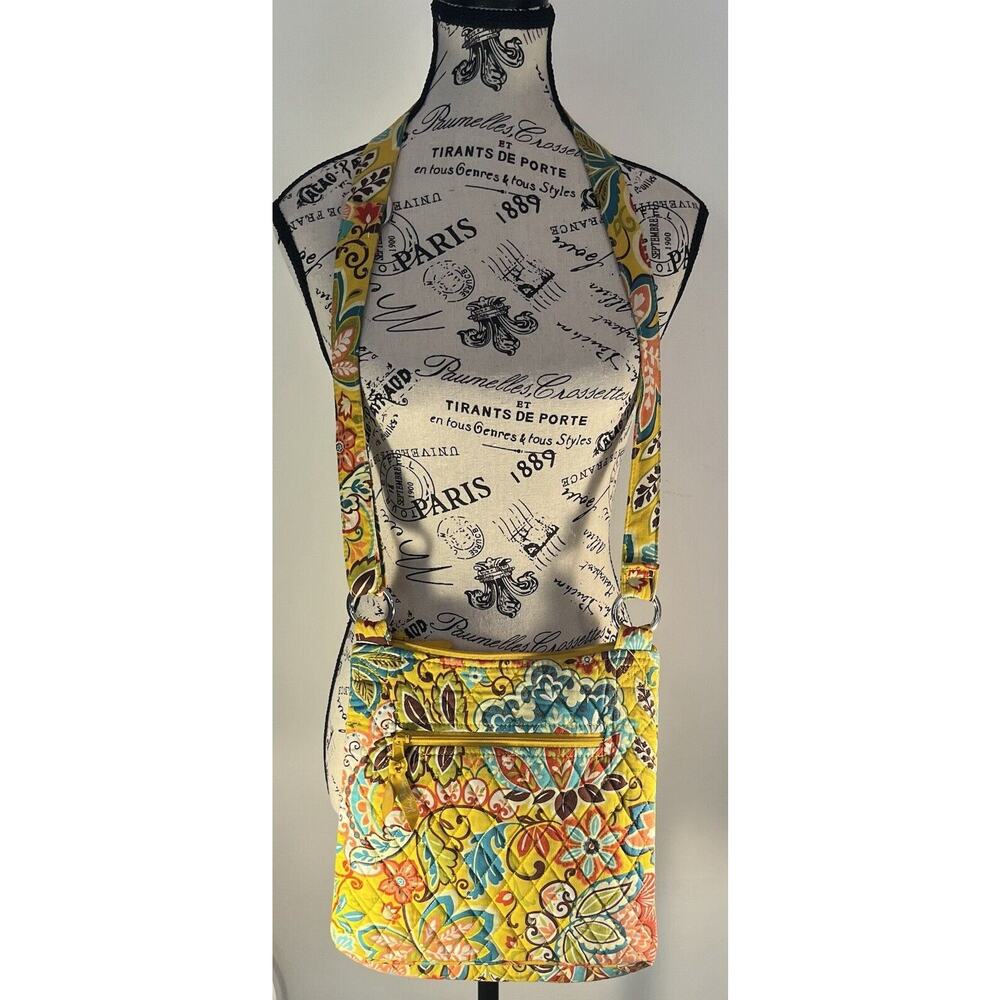 Women's Vera Bradley Yellow /Mutlicolor Crossbody Hipster Purse/Handbag
